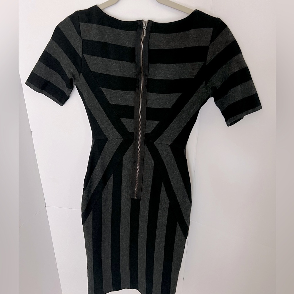 Anthropologie Maeve Geoplane Stripe Pencil Short Sleeve Dress 0 - Picture 5 of 6
